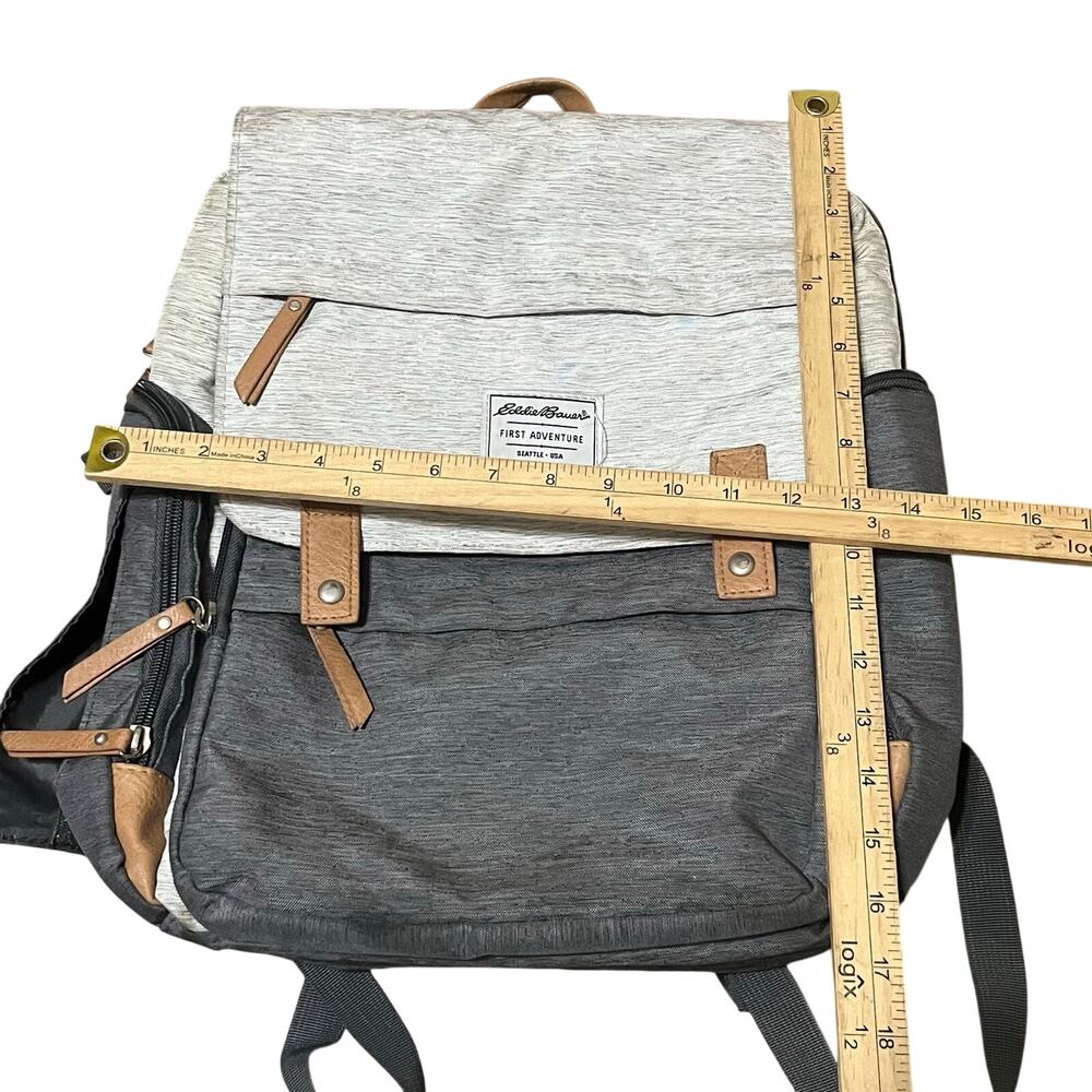 Eddie Bauer Cascade First Adventure Backpack Baby Diaper Bag - Gray 90347 EUC! - Picture 9 of 9